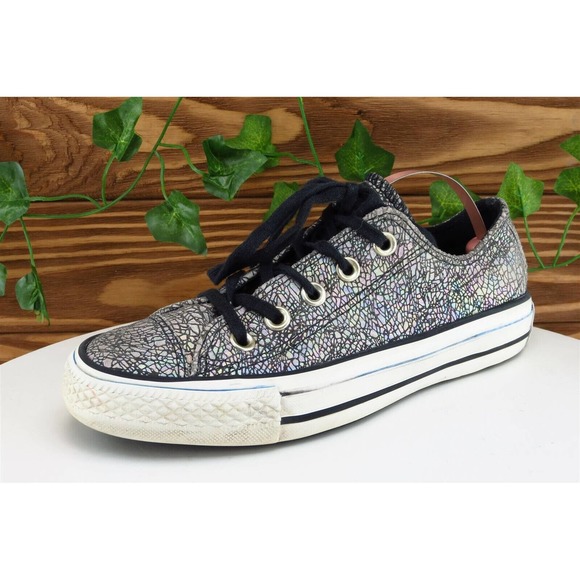 Converse All Star Women Size 5 M Shoes Gray‎ Low Top Leather 551591c - Picture 1 of 12